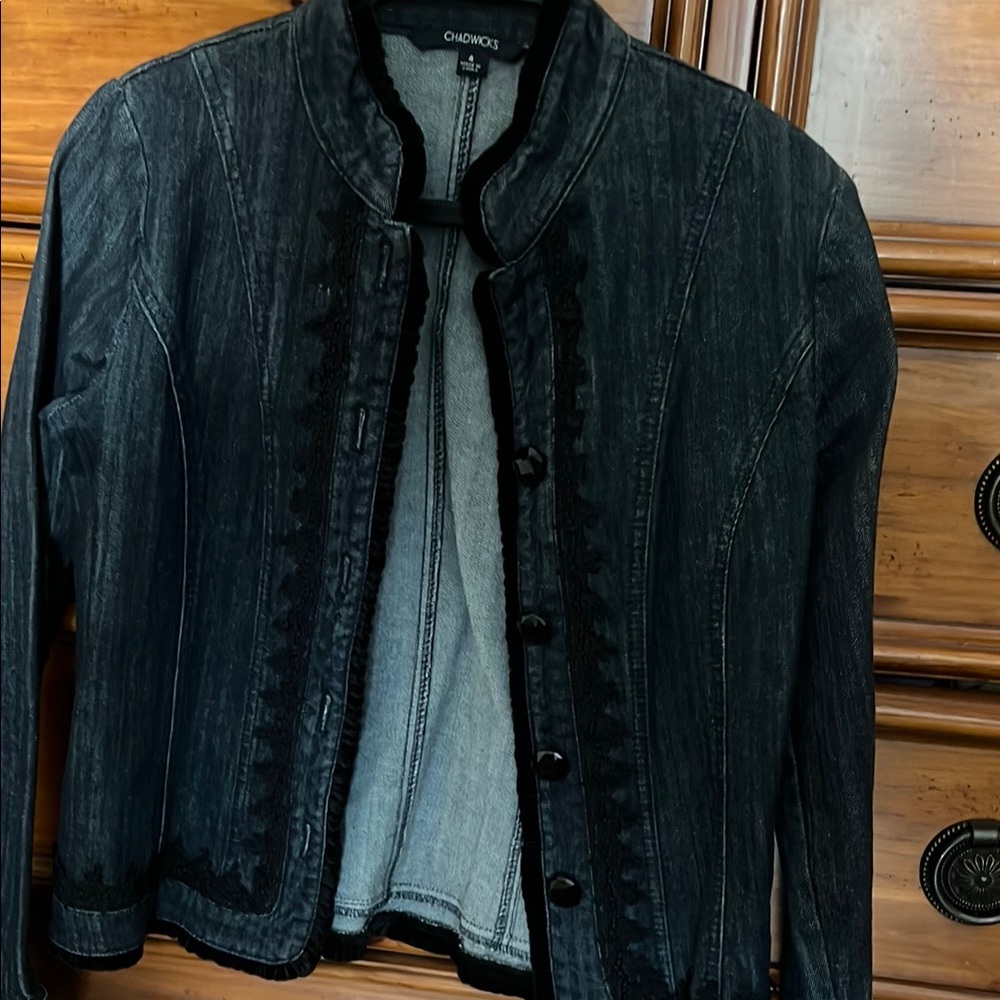 Chico's Black Denim Jacket